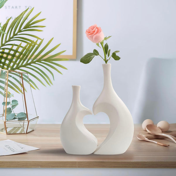 Heart shaped couple vase